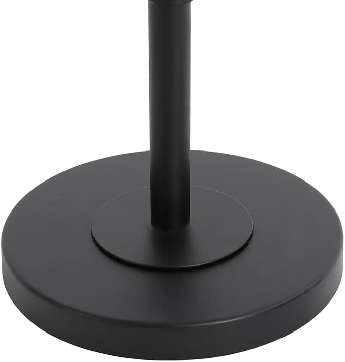 DYRABREST 5 Round Hooks Hat Stand, 28" H Metal Hats and Wigs Display Rack with Adjustable Height, Baseball Cap Organizer Headwear Rack for Home Closet Retail Store (Black, 5 Hooks)