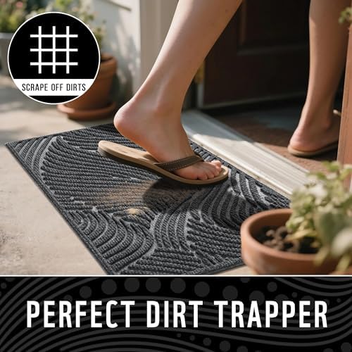 Yimobra Doormat Outdoor Entrance 36x24, Non-Slip Indoor Mat, Dark Grey - Image 4