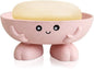Soap Holder, Cute Soap Dish, Creative Lovely Bar Soap Tray Counter for Shower Bathroom Kitchen Countertop - Pink