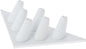 Plymor White Faux Leather Ring Finger Display, Six on Triangular Base, 7" W x 3.25" D x 1.5" H