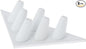 Plymor White Faux Leather Ring Finger Display, Six on Triangular Base, 7" W x 3.25" D x 1.5" H (Pack of 6)