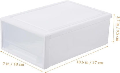 2Pcs Transparent Stackable Shoe Storage Organizer with Lids Plastic Containers for Shoes Closet Organizer Storage Boxes for Easy Access and Organization