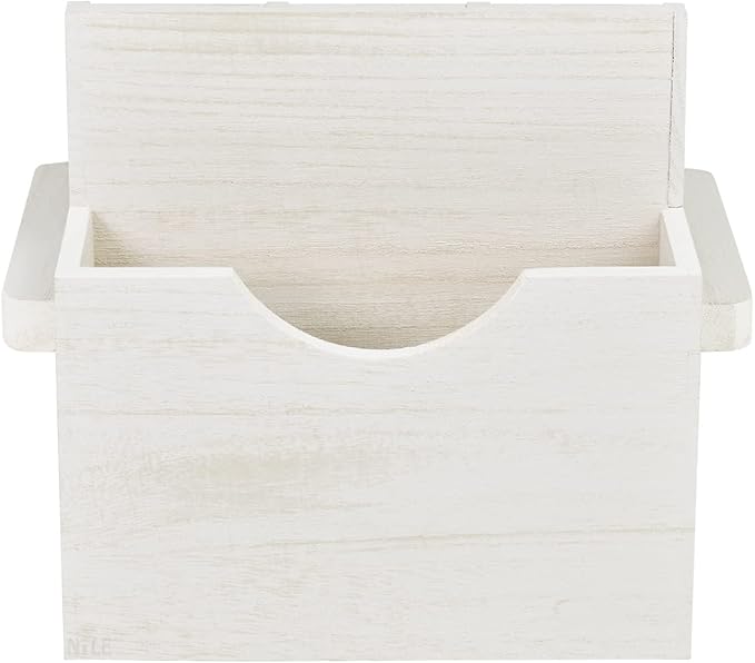 Ikee Design Wooden Utensil Caddy with Handles, Silverware Caddy, Silverware Holder for Countertop,Party,Camping and Kitchen, Silverware Organizer, Picnic Cutlery Holders, White Color