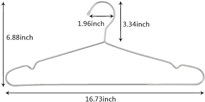 OIKA 40 Pack Stainless Steel Hangers with Grooves - Space Saving Closet Hangers, Heavy Duty Rustproof Metal Clothes Hangers for Tank Tops/Cardigans, Dorm & Outdoor Drying (Silver)
