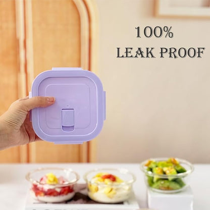 16 Pcs 2Cup Square Glass Food Storage Containers With Lids, 16OZ Food Meal Prep Bowls BPA free, Small Square Glass Food Containers Leak-proof, Dishwasher Microwave Freezer Safe (8 Packs)