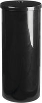 iDesign Freestanding Toilet Paper Canister with Lid for 3 Extra Rolls, Black, Made in USA