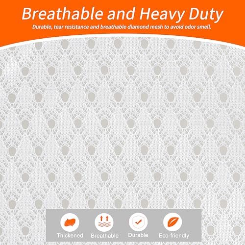 Polecasa 2 Pack Heavy Duty Diamond Mesh Laundry Bag, 24x36", White - Image 2