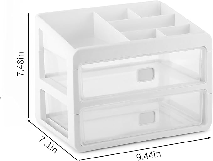 Makeup Organizer for Vanity, Cosmetic Display Cases, Bedroom Bathroom Countertop Desk Cosmetics Organizer for Skin Care, Nail Polish, Eye Shadow, Lotion and Brushes (Clear 3-Layers)