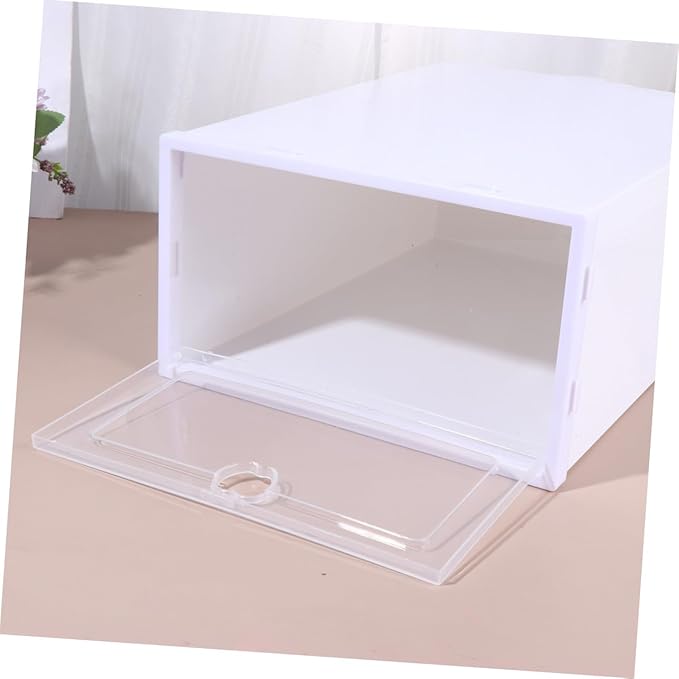 iplusmile 6pcs Transparent Shoe Storage Boxes Thickened PP Material Drawer Organizer for High Heels Sneakers Slippers Boots Protective Stackable Shoe Display Containers