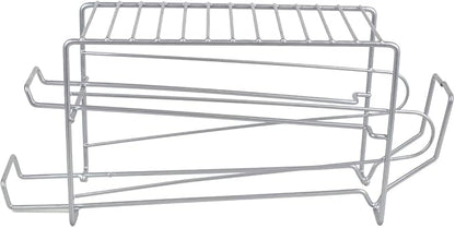Home Basics Steel Can Dispenser, (Silver) 12 Can Soda Organizer For Refrigerator And Pantry | 2 Tier Can Holder