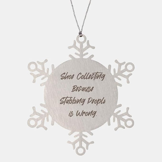 Brilliant Shoe Collecting Gifts, Shoe, Shoe Collecting Snowflake Ornament from Friends, Christmas Ornament for Friends, Shoe Storage, Shoe Display, Sneakerhead Gifts, Cool Shoes for Men, Womens Cool
