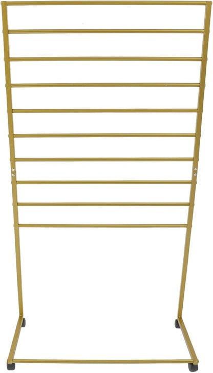 Scarf Organizer, Scarf Display Stand, 10 Tier Metal Scarf Holder Organizer, Floor-standing Scarf Rack for Commercial or Home, Hijab Stand RackTies Belt Pants Hanging Rack