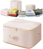 Ultra Space Saving Self Compression Organizer, Blanket Storage, Space-Saving Storage Bag, High-End Quilt Packaging Cube Bedding Storage Bag (Apricot, XL (54 * 42 * 60CM))