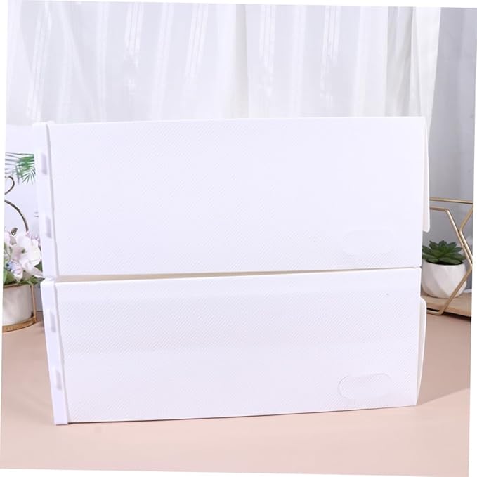 CHILDWEET 6pcs Transparent Shoe Box Organizer Thick Drawer Type Storage for Shoes Scratch Design for Sneakers High Heels and Boots White Frame Color