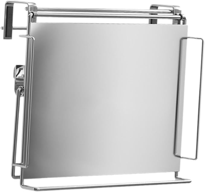 Kitchen Cabinet Door Hook Organizer Adjustable Portable Accessories Space Saving Countertop Organizer Shelf Rack for Balcony, Silver