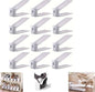 HYGRAD® 12 Pack Shoe Organiser Slots 3 Level Height Adjustable Shoe Organising Holders Space Saving For Shoes Suitable For All Shoes Shoe Rack Organiser (Grey)