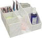 Acrylic Large Capacity Makeup Organizer, Grafting Beauty Extension Supplies Lash Storage Display, Eyelash Storage Case Brush Tweezers Cosmetic Holder (White Marble)