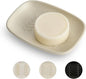 Ceramic Soap Dish for Bathroom, Bar Soap Holder with Elevated Ridges - Keeps Soap Dry, Premium Porcelain Dish, Elegant Modern Decor for Vanity Sink, Shower (White)