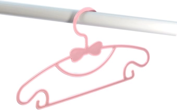 YYaaloa 60pcs Kids Clothes Hangers - Baby & Toddler Plastic Hangers (Pink, 60pcs)