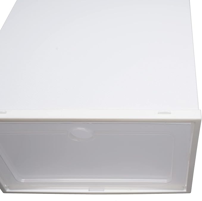 Futchoy 20/24pcs Shoe Storage Boxes 20/24pcs Shoe Box Set Foldable Storage Plastic Display Box for Magazines Books Shoes White (20)