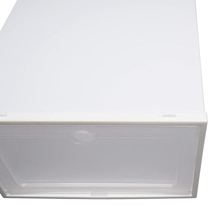 Futchoy 20/24pcs Shoe Storage Boxes 20/24pcs Shoe Box Set Foldable Storage Plastic Display Box for Magazines Books Shoes White (20)