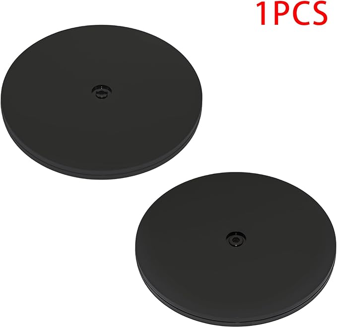 1 Pcs Black 8 inch Acrylic Lazy Susan Rotating Turntable Organizer Bearings - Round Swivel Plate for Spice Rack, Table, Cake, Kitchen Pantry