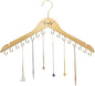 NICEDREAM Custom Name Necklace Holder Jewelry Hanger Bracelet Holder with 16 Hooks Personalized Name Necklace Organizer Wooden Hanging Jewelry Holder Gift for Her Women Girls Mom (Wood)