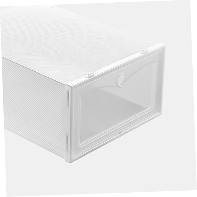 12pcs White Shoe Storage Boxes with Thickened Lid, 33x23x13cm Stackable Shoe Containers for Dust and Moisture Protection, Closet Organizer for Sneakers and Boots