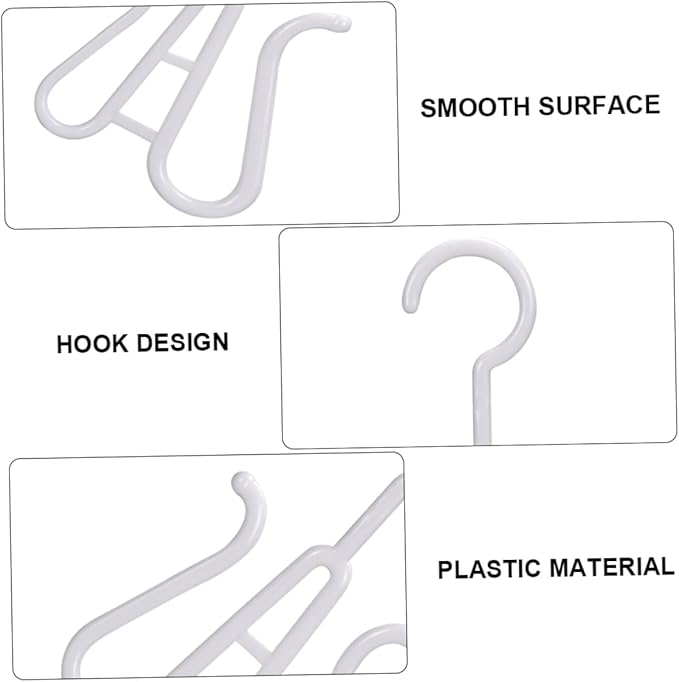 IMIKEYA 10Pcs Plastic Shoes Drying Hook Double Hook Design for Slippers Boots and Towels and Strong Shoe Hangers for Easy Organization and Space Saving