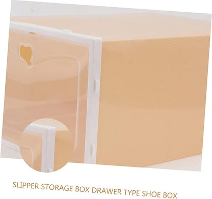 Cabilock Shoe Box for Men 2 Pack Storage Containers Thick Plastic Waterproof Easy to View Access