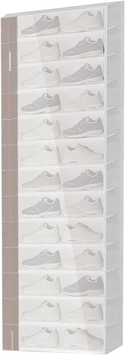 Shoe Organizer, 26-Pocket Storage Capacity, Non-Woven Fabric, Over the Door Footwear Rack, Breathable Mesh Pocket Hanging Shoe Storage, Foldable Design, for Home Organization
