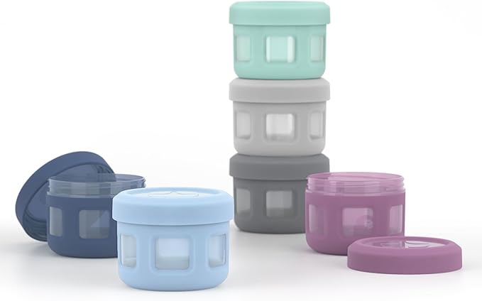 Ello Reusable Condiment Containers with Screw-on Leak Proof Lid | Perfect for Salad Dressing Sauce Dips Lunchbox Picnic Travel Bento Box | BPA-Free | Dishwasher Safe