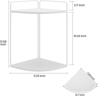 Forest Angle Bathroom Counter Organizer,Countertop Organizer,Vanity Organizers,Bathroom Storage,Bathroom Sink Caddy,Counter Shelf,Corner Counter,Corner Shelves(White)