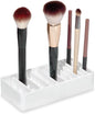 iDesign The Sarah Tanno Collection Silicone Cosmetic and Makeup Brush Holder with Multi-Sized Slots, White