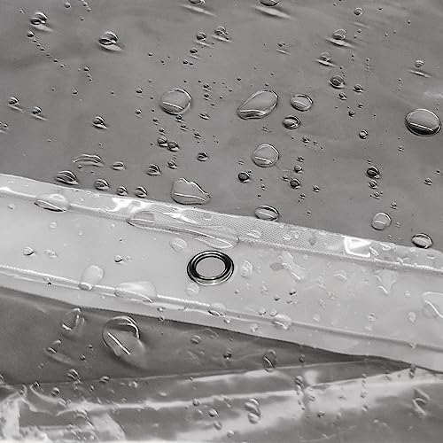 Barossa Design Extra Long Clear Black Shower Curtain Liner, 72" x 84" XL - Image 6
