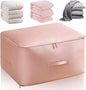 Ultra Space Saving Self Compression Organizer, 2024 New Propositiony Ultra Space Saving Self Compression, Storage Tote for Space Saving Compression Moving Organizer Bags for Blankets (Pink, X-Large)