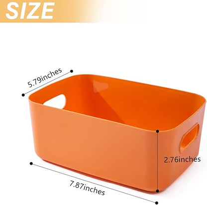 OWill 7 Pcs 2.1 L Plastic Storage Bins and Baskets for Efficient Home Classroom Organization Small Containers in Multicolour for Kitchen, Cupboard box, and Bathroom Organizer on Shelves and Tubs