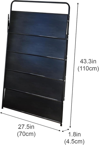 5 Tier No-Assembly Shoe Rack, Foldable Shoes Rack Organizer Without Installation, Portable Solid Metal Shoe Shelves for Closet, Entryway, Front Door Entrance