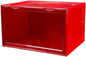 Shoe Boxes Clear Plastic Stackable, Harder Shoe Storage Boxes with Lids, Powerful Load-Bearing, Space Saving and Easy Assembly for Kids Men Women (Red)