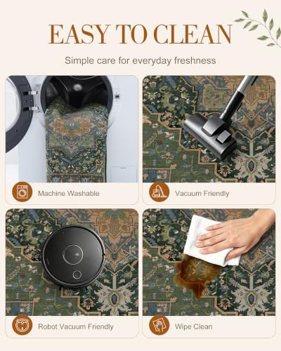 OLANLY 2x7 Washable Runner Rug, Soft Non Slip Carpet for Hallway Kitchen - Image 6