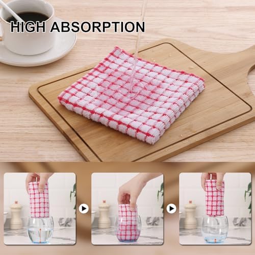 Kitinjoy Cotton 12 Pack Terry Kitchen Dish Cloths, Mix Color - Image 5