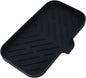 MicoYang Silicone Bathroom Soap Dishes with Drain Spout-Bathroom and Kitchen Sink Organizer,Sponge Holder,Dish Soap Tray,Perfect for Dispenser,Scrubber,Bottle,Cup on Sink or Counter-Black 9.6"×5.3"