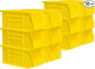 Akro-Mils 30230 AkroBins Plastic Storage Bins, Space-Saving Stackable Bins for Garage, Pantry, Craft Organization, 11" x 5" x 5", Yellow, 12-Pack