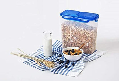LOCK & LOCK Easy Essentials Food lids (flip-top) / Pantry Storage/Airtight containers, BPA Free, top-16.5 Cup-for Cereal, Clear (Pack of 2)