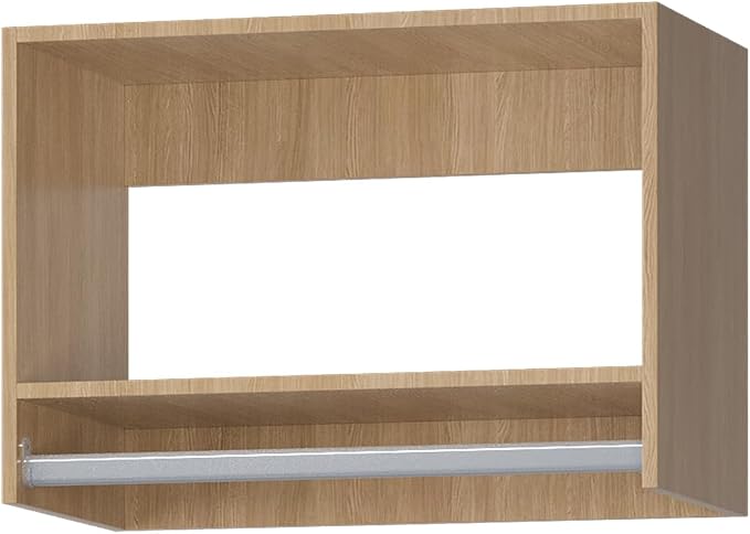ROOMTEC 22.5" Tall Hanging Closet Unit, Modular Closet System with Hanging Rod, Wardrobe Organizer for Bedroom or Walk-in Closet, Wall Mounted, Customizable Clothes Storage Unit, Wood