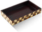 Handicrafts Home Small Bathroom Tray for Countertop, Resin Inlay Vanity Tray for Perfume & Cosmetics, Guest Towel Holder, Decorative Serving Tray for Bathroom,10x6, Vintage Decor, Brown Bathroom Tray