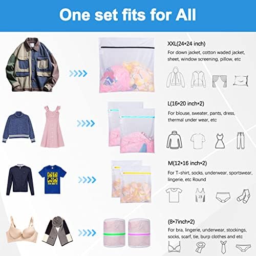 GOGOODA 7 PCS Mesh Laundry Bags, Delicates Washing Bags - Image 5