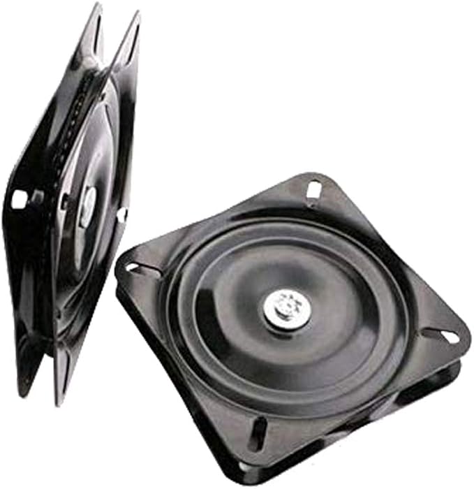7 Inch Black Heavy Duty Square Turntable 360 Degree Free Rotating Iron Turntable Full Bead Thickened Universal Turntable