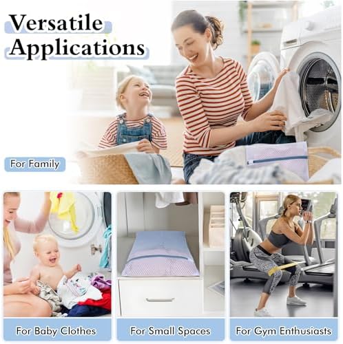 Durable Mesh Laundry Bags 5-Pack (12x16 Inch) Delicates Protector for Lingerie & Baby Clothes - Image 7