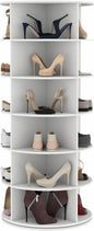 Gyfimoie Rotating Shoe Rack, 6-Tier Spinning Shoe Tower, Free Standing 360°Revolving Shoe Storage Organizer Lazy Susan Shoe Rack for Entryway Living Room Hallway